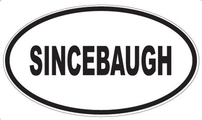 SINCEBAUGH - Oval Magnet
