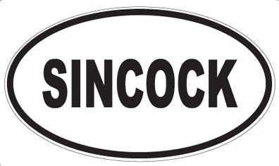 SINCOCK - Oval Sticker