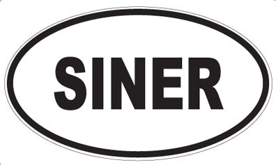 SINER - Oval Sticker