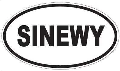 SINEWY - Oval Sticker