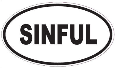 SINFUL - Oval Sticker