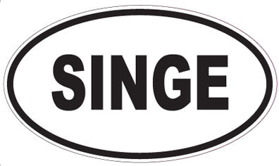 SINGE - Oval Sticker