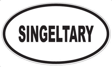 SINGELTARY - Oval Sticker