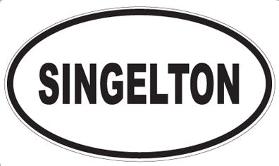 SINGELTON - Oval Sticker