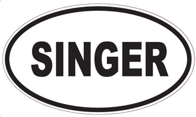 SINGER - Oval Sticker
