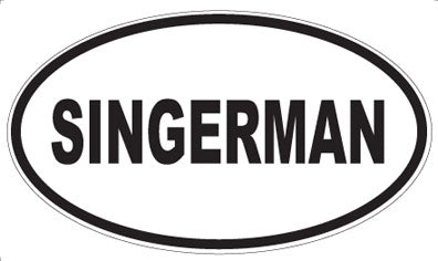 SINGERMAN - Oval Sticker