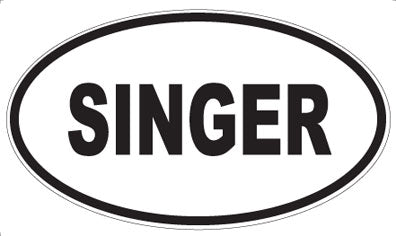 SINGER - Oval Magnet