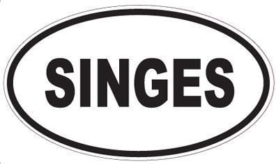 SINGES - Oval Sticker