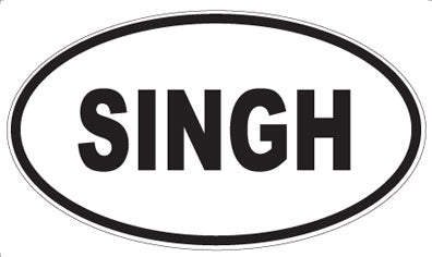SINGH - Oval Magnet