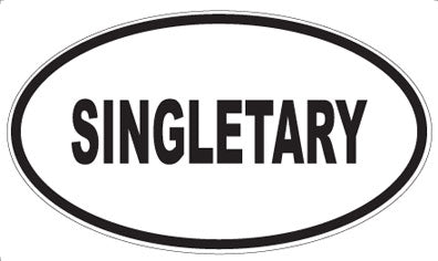 SINGLETARY - Oval Magnet
