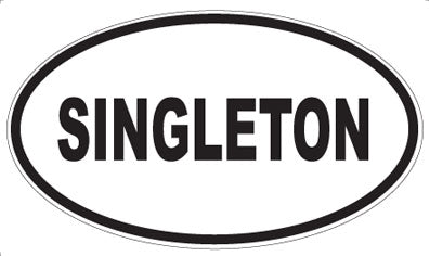 SINGLETON - Oval Magnet