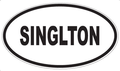 SINGLTON - Oval Magnet