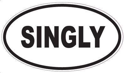 SINGLY - Oval Sticker