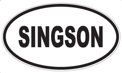 SINGSON - Oval Sticker