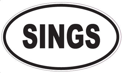SINGS - Oval Magnet