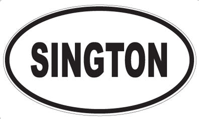 SINGTON - Oval Magnet