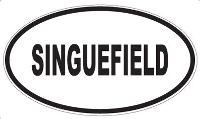 SINGUEFIELD - Oval Sticker
