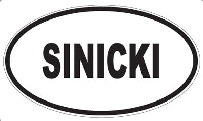 SINICKI - Oval Sticker