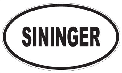 SININGER - Oval Sticker