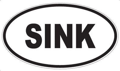 SINK - Oval Sticker