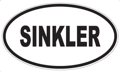 SINKLER - Oval Sticker