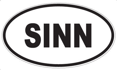 SINN - Oval Sticker