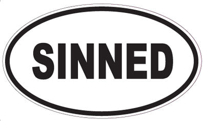 SINNED - Oval Sticker