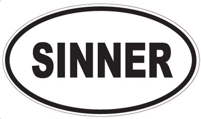 SINNER - Oval Sticker