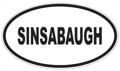 SINSABAUGH - Oval Magnet