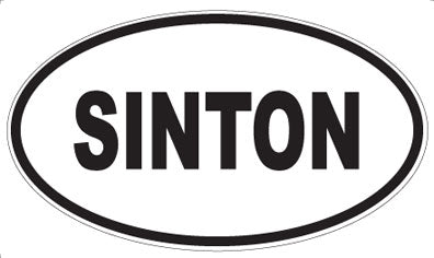 SINTON - Oval Sticker