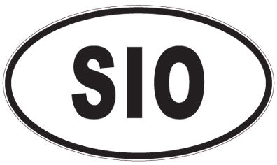 SIO - 3 Letter Initials Oval Sticker