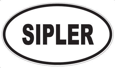 SIPLER - Oval Sticker