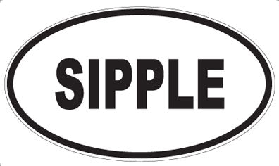 SIPPLE - Oval Sticker
