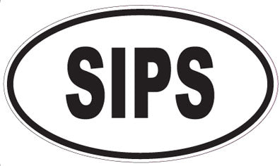 SIPS - Oval Sticker