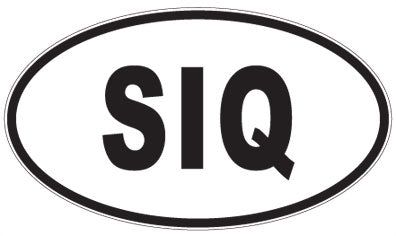 SIQ - 3 Letter Initials Oval Sticker
