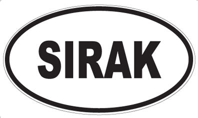 SIRAK - Oval Sticker