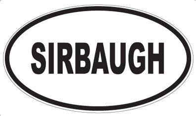 SIRBAUGH - Oval Sticker