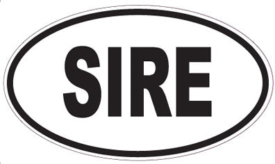 SIRE - Oval Sticker