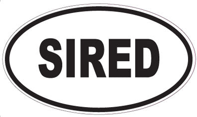 SIRED - Oval Sticker
