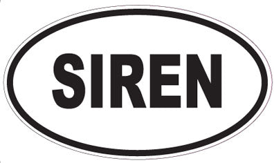 SIREN - Oval Sticker