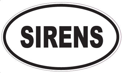 SIRENS - Oval Sticker