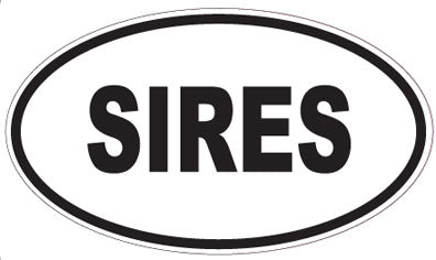 SIRES - Oval Magnet