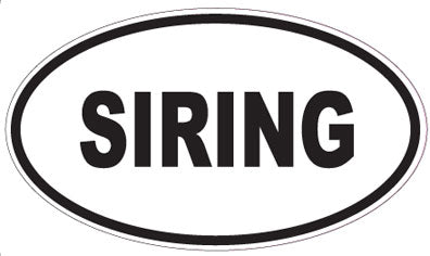 SIRING - Oval Sticker