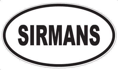 SIRMANS - Oval Sticker
