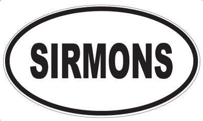 SIRMONS - Oval Sticker