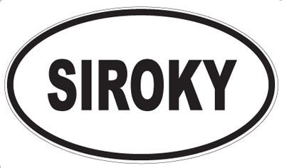 SIROKY - Oval Sticker