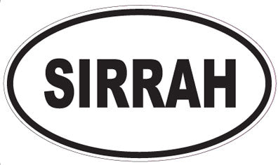 SIRRAH - Oval Sticker