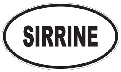 SIRRINE - Oval Sticker