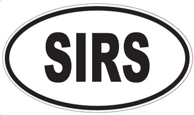 SIRS - Oval Sticker