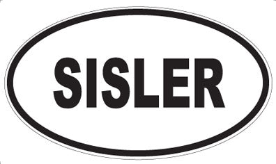 SISLER - Oval Sticker